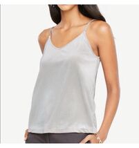 Ann Taylor Velvet swing cami silver gray Sexy Tank Top medium NWT - $14.28