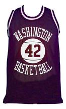 Latrell Sprewell #42 Washington Purgolders Basketball Jersey Purple Any Size image 1