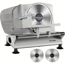 YASHE Electric Meat Slicer with 2 Removable Stainless Steel Blades, Adju... - $1,940.13 MXN