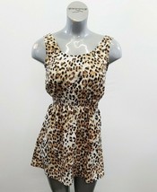 UK2LA Women&#39;s Tan Cheetah Print Dress Size Medium Sleeveless Polyester B... - $7.92