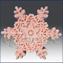 2D Silicone Soap/plaster/clay/cold porcelain Mold-Snowflake No 14 - £20.27 GBP