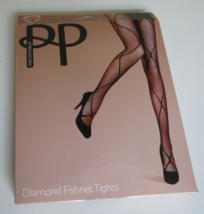 Pretty Polly Diamond Fishnet Tights Black one size fits most (94-160lbs)... - £13.89 GBP