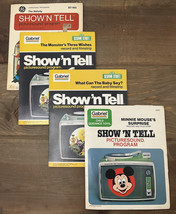 4 Vtg Show N Tell Records Slides 70’s Sesame Street Minnie Mouse 60’s Ch... - $19.75