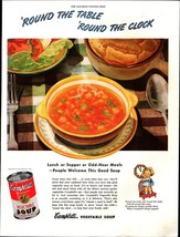 Campbells Vegetable Soup Ad Vintage 1946 Magazine Print nostalgic f1 - $24.11