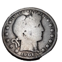 ½ Half Dollar Barber 90% Silver U.S Coin 1906 P Philadelphia Mint 50C KM... - £37.87 GBP
