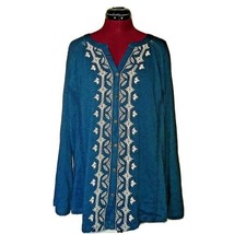 Style &amp; Co Top Multicolor Women  Embroidered  Plus Size 2X - £42.12 GBP