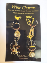 Western Themed Wine Glass Charms 14K Filled over Sterling Silver Loops S... - £26.07 GBP