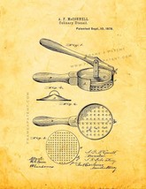 Culinary Utensils Patent Print - Golden Look - £6.22 GBP+