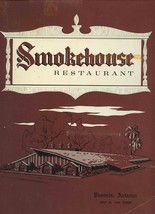 Smokehouse Restaurant Menu &amp; Postcard N 16th Street Phoenix Arizona 1968 - £37.53 GBP