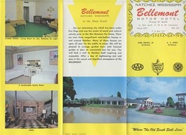 Bellemont Motor Hotel Brochure Postcards and Placemat Mailer Natchez Mississippi - £37.42 GBP