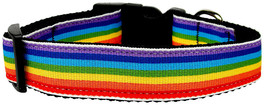 Rainbow Striped Nylon Collars Rainbow Stripes Large - $42.38 CAD