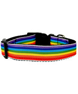 Rainbow Striped Nylon Collars Rainbow Stripes Large - $42.38 CAD