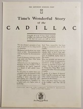 1924 Print Ad Cadillac Motor Cars Time's Wonderful Story Detroit,MI - $14.83