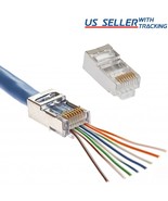 100Pcs Cat6 Shielded Rj45 Pass Through Modular Plug Cable Connector End ... - £18.10 GBP