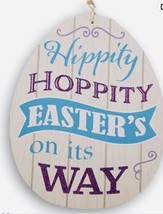 Hippity Hoppity Easter’s on Its Way. Hanging Wood Sign. Easter’s Day. - £10.64 GBP