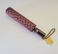 Michael Kors Travel Umbrella Push Button Folding Oxblood 35F4RTFN1M - $59.38