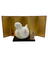 Chinese New Year Snake 2025 4&quot; Ceramic Snake Figurine Display Stand &amp; Ba... - $14.84