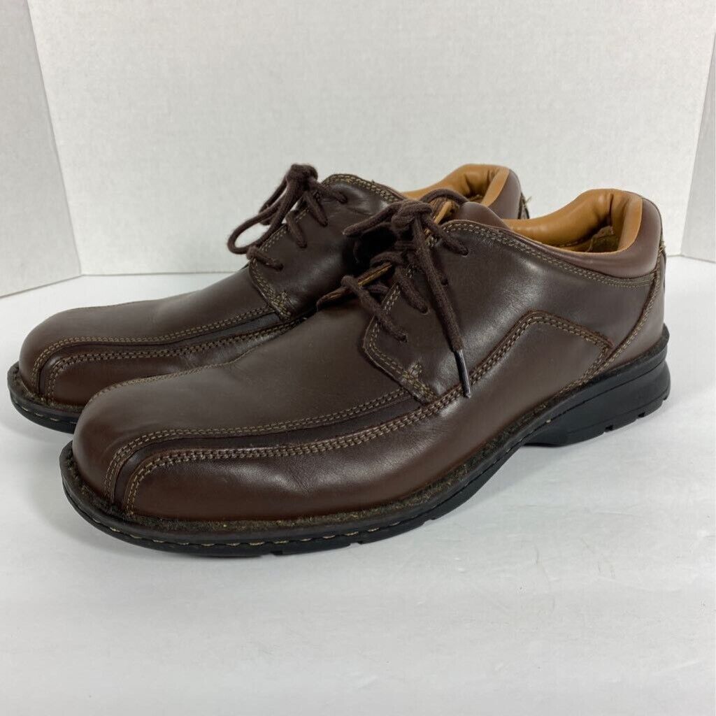 Primary image for Jarman Leather Oxford Dress Shoes Brown Bicycle Toe Lace Up Mens 10.5