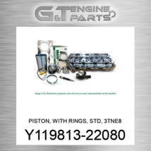 Y119813-22080 Piston, With Rings, Std, 3TNE82 Maxiforce (New Aftermarket) - $93.60