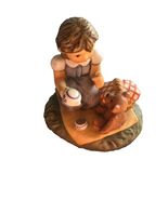 Goebel  Tea Party 3” Figurine Girl Teddy Bear Picnic BH 142 Berta Hummel... - $22.50