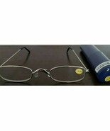 Reading Glasses ~ Eye Glasses w/ Blue Tube Case ~ Silver Frame ~ +1.00 S... - €17,17 EUR