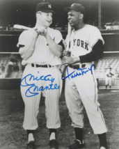 Mickey Mantle &amp; Willie Mays Baseball Players Autographed 8X10 Photo Reprint - £6.70 GBP