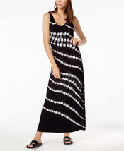 allbrand365 designer Womens V Neck Studded Maxi Dress Size Small Color Black - £78.74 GBP