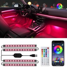 Hovano Car LED Lights, App Control with Smart Car Interior Lights, DIY Mode, Mus - $37.60