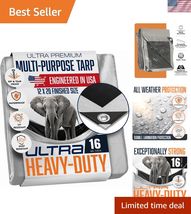 12x20 Ultra Heavy Duty Tarp, Extra Thick 16 Mil, UV Resistant, Grommets ... - $125.22