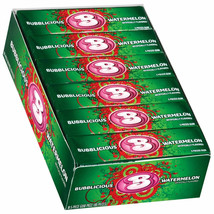 Bubblicious Watermelon Bubble Gum Candy Bulk 1 Box of 18 Count-Five Piec... - £18.92 GBP