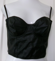 INC Faux leather Underwire Bustier Bra Size X-Large Style 100144229  Black - $17.77