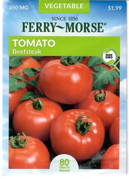 Tomato Beefsteak Non-Gmo Vegetable Seeds - Ferry Morse 12/24 Fresh Garden - $7.40
