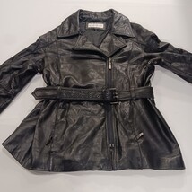 Jones New York Women's Black Genuine Leather Full Zip Coat Jacket Size XL image 15