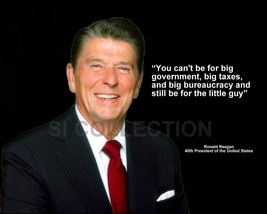 RONALD REAGAN &quot;YOU CAN&#39;T BE FOR BIG GOVERNMENT...&quot; QUOTE PHOTO VARIOUS S... - $4.73+