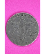 1857 Trime 3 Three Cent Silver Dime Exact Coin Shown In Pics Semi Key Da... - $93.99