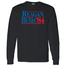 UGP Campus Apparel Reagan/Bush 84 - Adult Long Sleeve T-Shirt - 4X-Large - Black - £22.83 GBP