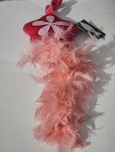 Pink Heart Leaf Feather Teaser Interactive Cat Toy Extends up to 2Ft Length - $8.81