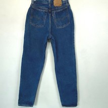 Vintage 1980s Levis 505 Mom Jeans size 28x30 High Waist Dark Tapered Leg P11 - £27.93 GBP