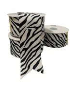 Zebra Print Grosgrain Ribbon Jungle Animal Print 2&quot; X 25 Yd Rolls Lot 3 - $13.54 CAD