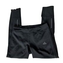 Adidas Energy Running Climacool Leggings Size Medium Solid Black Zipper ... - $35.43