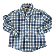 Wrangler George Strait Cowboy Western Blue Plaid Rodeo Shirt LS Kids XXS 3-4T - £11.15 GBP
