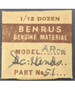NOS NEW Genuine Benrus Cal. AR-CS Watch Part# 51 -  Second Hand - $20.15 CAD