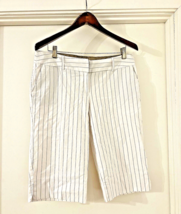 Y2K 90s Woman 11 Vintage CANDIES White Pinstriped Bermuda Shorts Emo Rock Grunge - $17.99