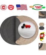 Luxurious Round Faux Leather Placemats - Dual-Sided, Washable &amp; Stain-Re... - $701.41 MXN