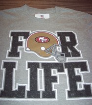 Vintage Style San Francisco 49ERS For Life Nfl Football T-Shirt Mens Medium - $19.80