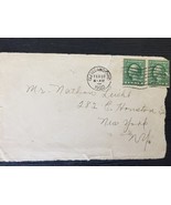 Altes Vintage Sammlerstück Teil des Umschlags mit 1 Cent Briefmarken USA... - $4.85 CAD