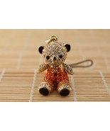 Crossfor Teddy Bear Orange Crystal Necklace Boy Teddy-03OR Japan - £63.58 GBP