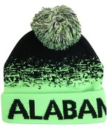 Alabama Men&#39;s Cuffed Digital Fade Soft Winter Knit Beanie Pom Hats Black... - £11.95 GBP