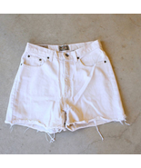 Vintage Express Cream Denim Shorts Sz 11/12 - £27.63 GBP