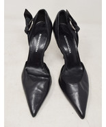 BCBG Maxazria Heels Black Leather Pointed Toe 6B - $67.91 CAD